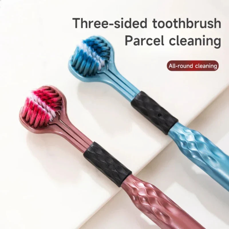 Three-Sided Toothbrush Soft Bristle